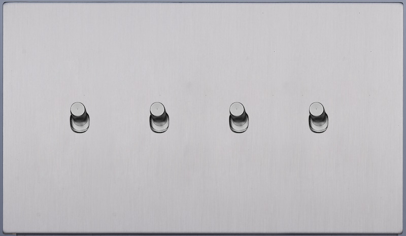 Выключатель внутр. монтажа Asturias (никель) 4-х клавишный