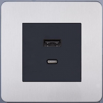 Розетка USB/C внутр. монтажа Merida (никель)